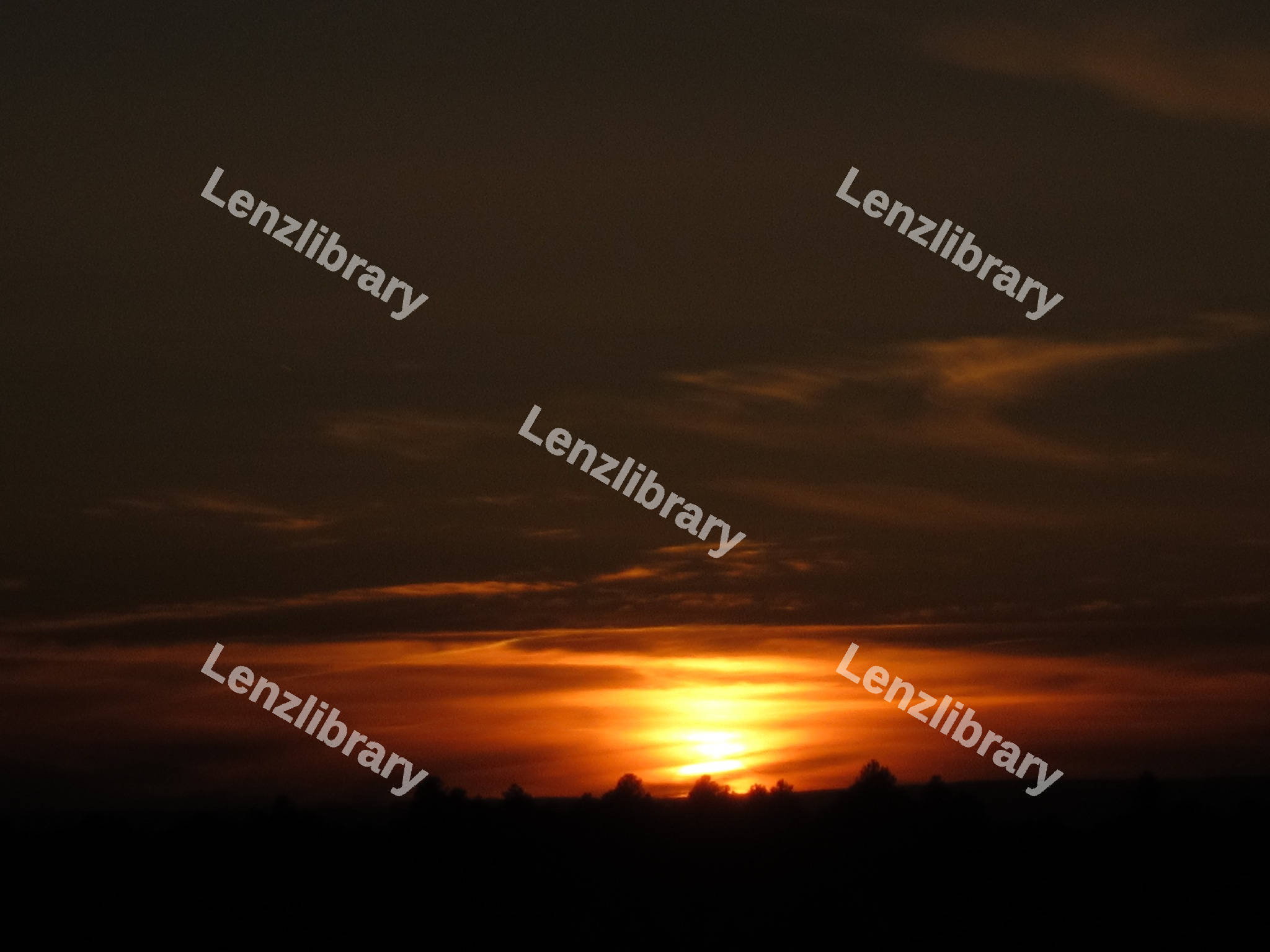 Silhouette of mountains at Sunset